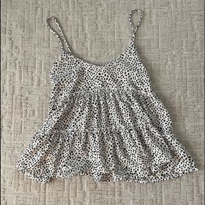 White with black dots Altar’d State top